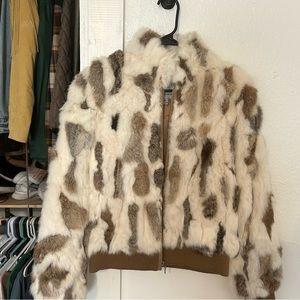 Wilson’s Leather authentic Rabbit Fur jacket.